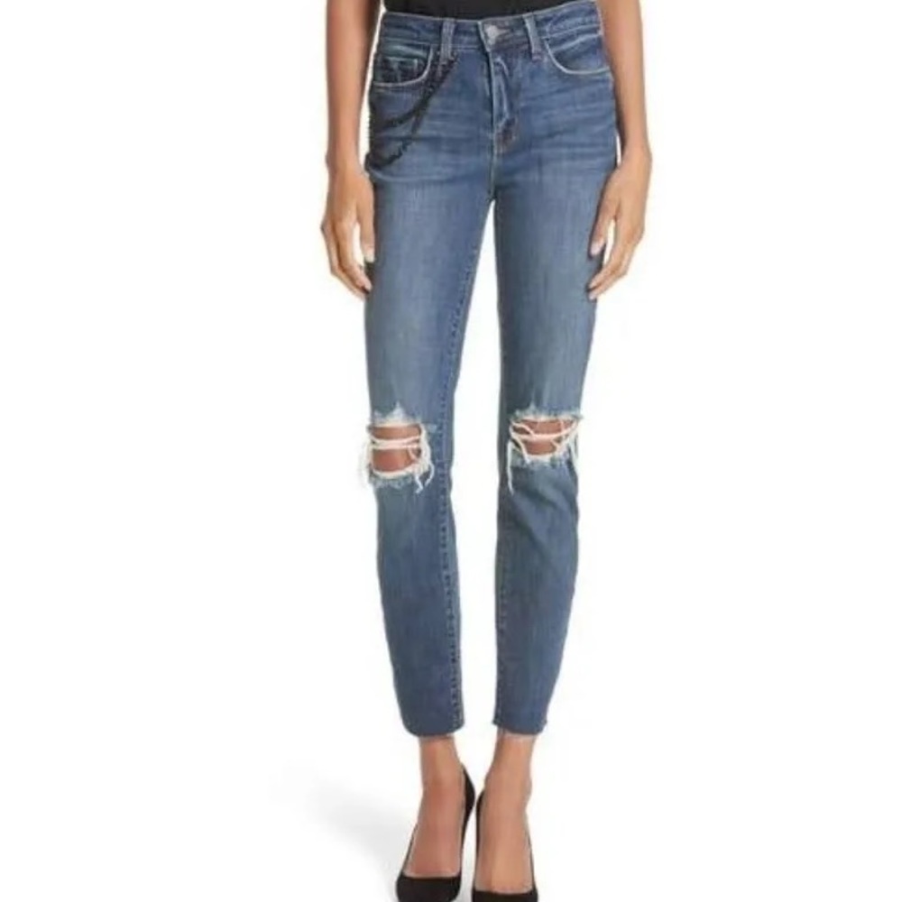 [L’AGENCE] “Luna” Skinny Chain Link Jeans  - Size 25